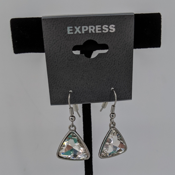 Express Jewelry - Express silver tone & clear stone earrings